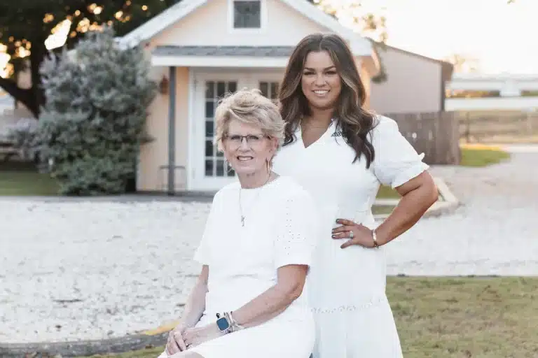 two woman posing for a photo
